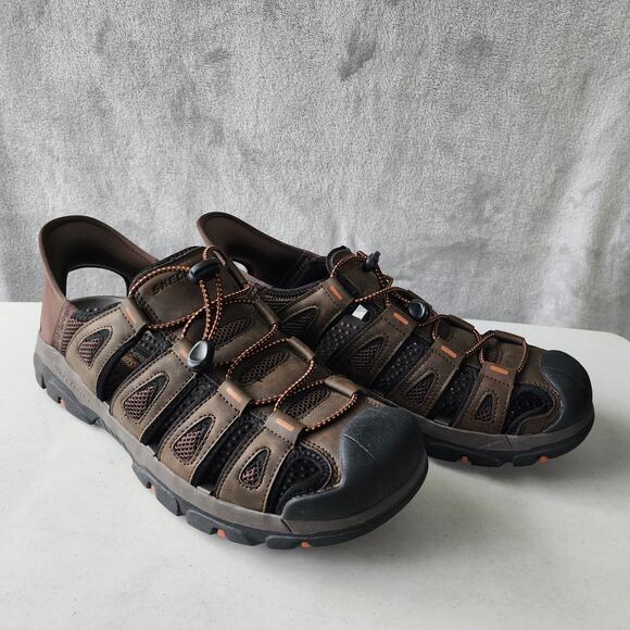 Skechers Sandals Mens Size 12 Fisherman Slip In Shoes Hands Free Tresmen Outsee - Picture 1 of 12